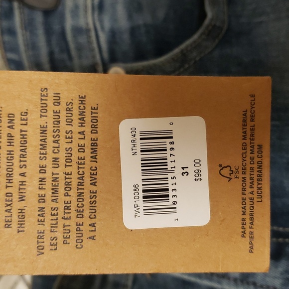 NWT LUCKY BRAND JEANS (12) - Picture 8 of 8